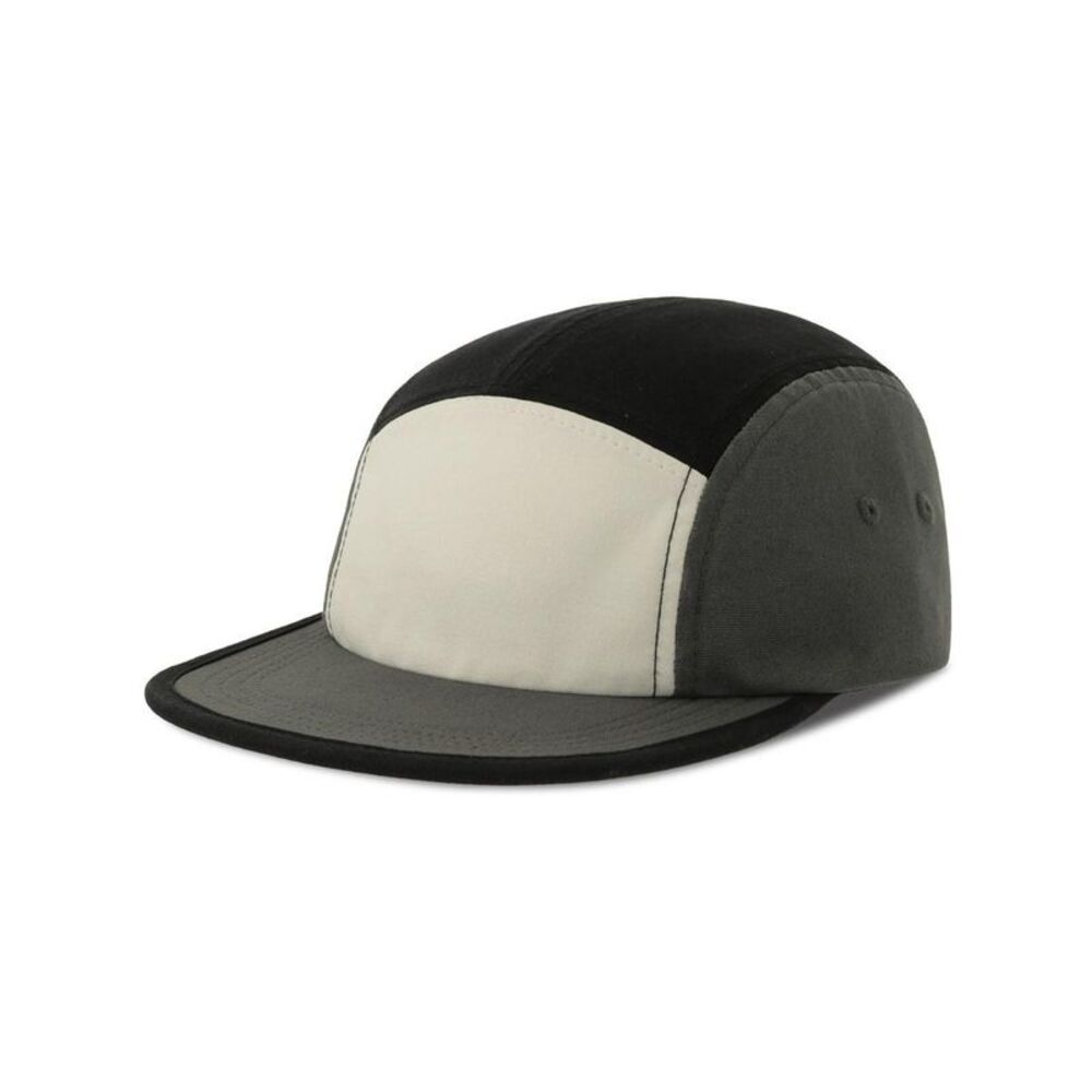 Atlantis Unisex Adult Darwin Canvas Camper Cap / White/Black/Dark Grey